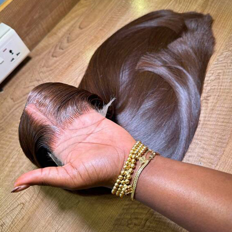 26 Inch Chocolate Brown 13x4 Hd Bone
